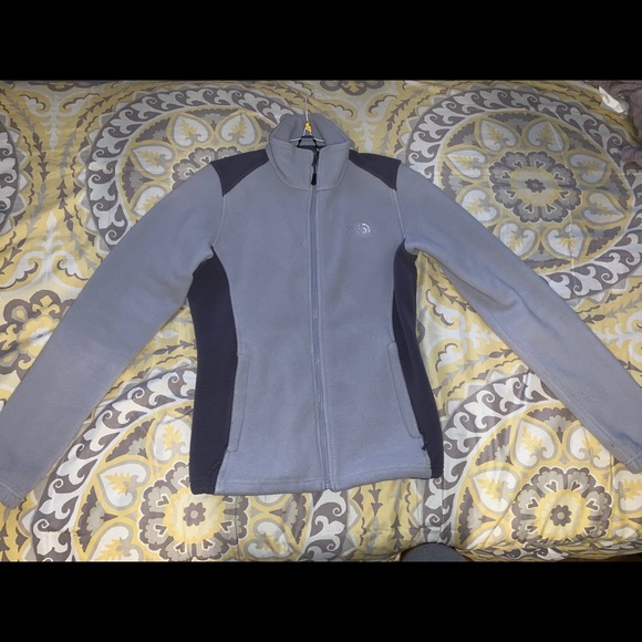 NORTH FACE two tone purple fleece jacket - Picture 1 of 4